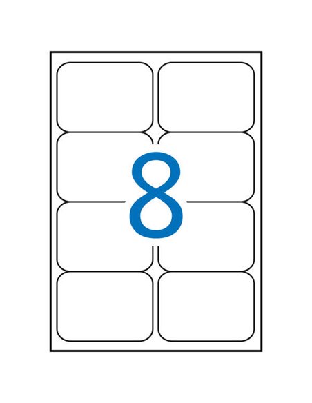 Étiquettes fluorescentes permanentes Apli orange 99,1 x 67,7 mm, 20 feuilles