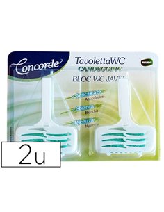 Désodorisant cuvette wc coldis triple action javel détartre blanchit hygiénise lot 2 unités.