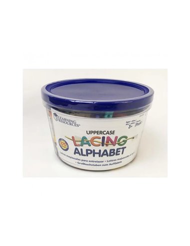 Jeux de lacage en plastique learning resources alphabet a lacer 260 lettres 15 lacets.