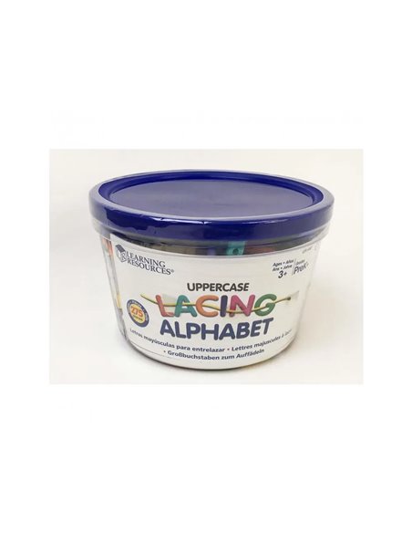 Jeux de lacage en plastique learning resources alphabet a lacer 260 lettres 15 lacets.