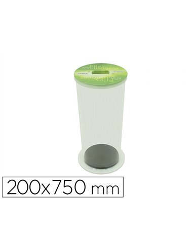 Collecteur de piles usagees viso acrylique fond mousse couvercle amovible parfaite stabilite diametre 20cm hauteur 75cm.