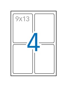 Étiquettes blanches Apli qualité photo 88,9 x 127 mm, 10 feuilles