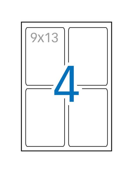 Étiquettes blanches Apli qualité photo 88,9 x 127 mm, 10 feuilles