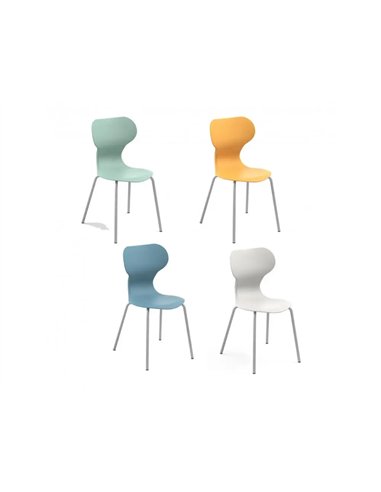 Chaise mirplay mia basic structure metallique empilabletailles 4 5 et 6 a preciser coloris aleatoire lot de 5.