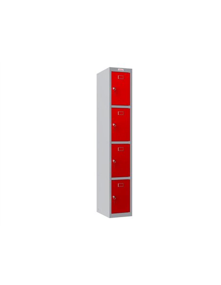 Casier personnel phoenix serie pl pl1430grk serrure a cle coloris rouge.