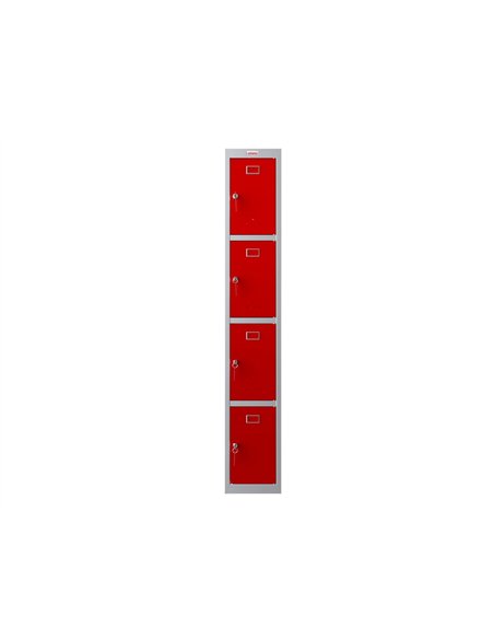 Casier personnel phoenix serie pl pl1430grk serrure a cle coloris rouge.