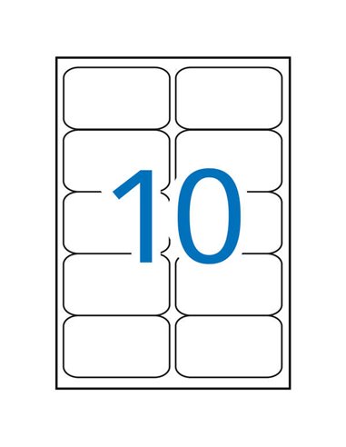 Étiquettes blanches Apli qualité photo 99,1 x 57,0 mm, 10 feuilles