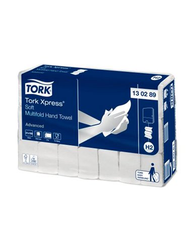 Essui mains tork plies z blanc 21.3x24cm 2 plies de 180 feuilles. Paquet de 21.