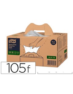 Essui main tork format non tisse 105 fts w4 blanc 35,5x41,5cm paquet de 4.