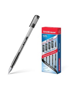 Stylo gel Erichkrause G-Tone - Corps translucide avec grip triangulaire profilé - Pointe de 0,5 mm - Encre gel à séchage rapide 