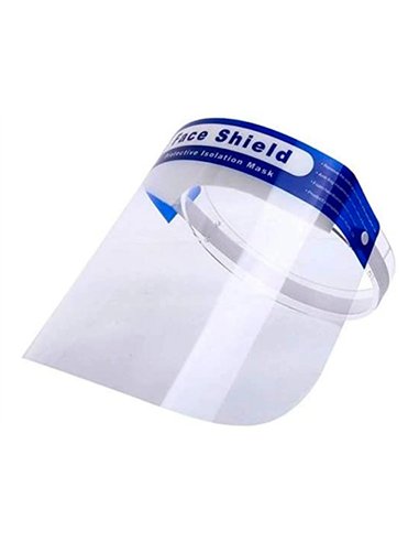 Visiere de protection amovible paperflow anti reflet anti buee lavable systeme de reglage 54/64cm lot 25 unites.