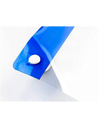 Visiere de protection amovible paperflow anti reflet anti buee lavable systeme de reglage 54/64cm lot 25 unites.