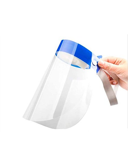 Visiere de protection amovible paperflow anti reflet anti buee lavable systeme de reglage 54/64cm lot 25 unites.