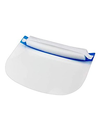 Visiere de protection amovible paperflow anti reflet anti buee lavable systeme de reglage 54/64cm lot 25 unites.