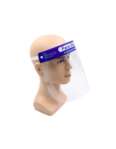 Visiere de protection amovible paperflow anti reflet anti buee lavable systeme de reglage 54/64cm lot 25 unites.