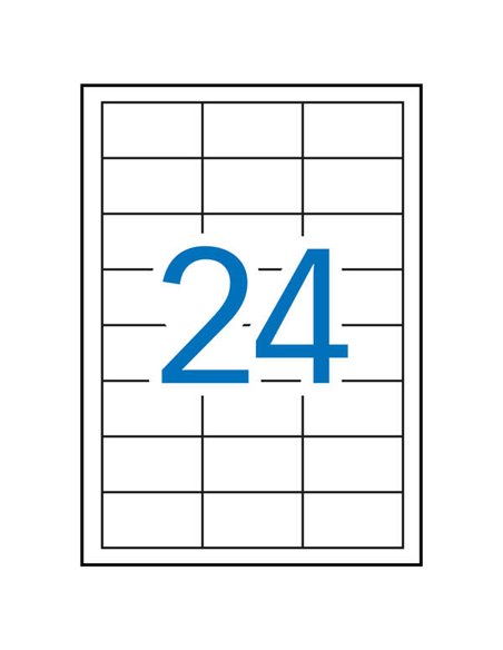 Lot de 2 400 étiquettes blanches à bords droits Apli 64,6 x 33,8 mm - Adhésif amovible - Convient aux imprimantes et photocopieu