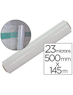 Film étirable 500mmx145m épaisseur 23 microns bonne adhérence transparent.