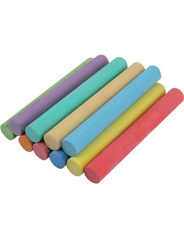 Craie liderpapel enrobée ronde anti-poussière tracé écriture douce hypoallergénique coloris assortis boîte 10 unités.