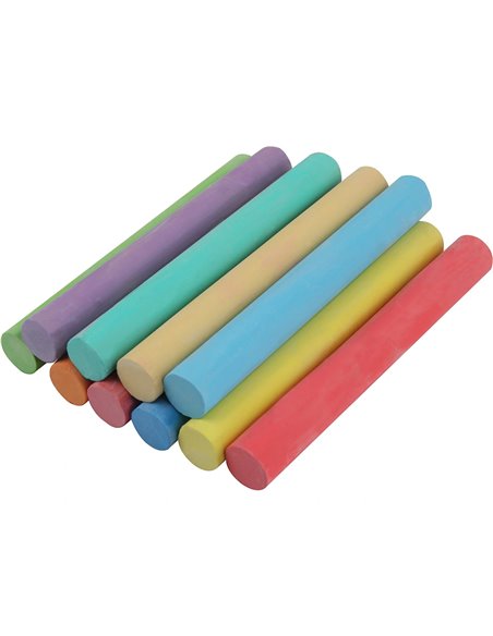 Craie liderpapel enrobée ronde anti-poussière tracé écriture douce hypoallergénique coloris assortis boîte 10 unités.