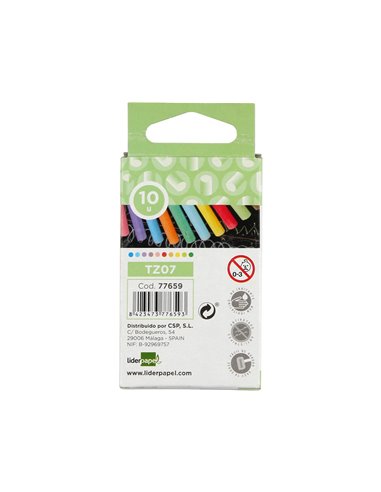 Craie liderpapel enrobée ronde anti-poussière tracé écriture douce hypoallergénique coloris assortis boîte 10 unités.