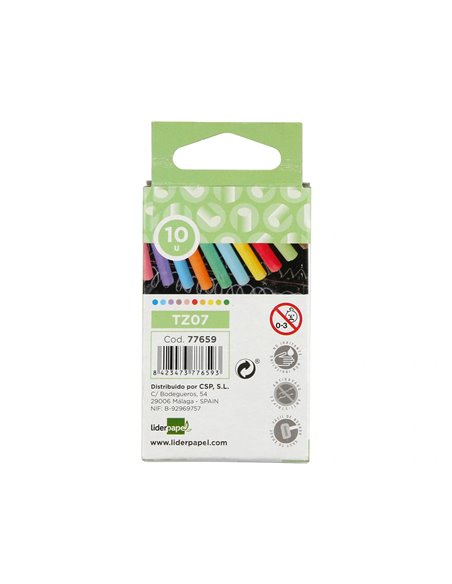 Craie liderpapel enrobée ronde anti-poussière tracé écriture douce hypoallergénique coloris assortis boîte 10 unités.