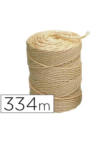 Ficelle sisal écologique liderpapel 2/3 fils idéal colis travaux manuels décoration rouleau 2kg longueur 334m écru.