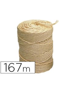 Ficelle sisal écologique liderpapel 2/3 fils idéal colis travaux manuels décoration rouleau 1kg longueur 167m écru.
