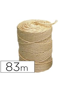Ficelle sisal écologique liderpapel 2/3 fils idéal colis travaux manuels décoration rouleau 1/2kg longueur 83m écru.