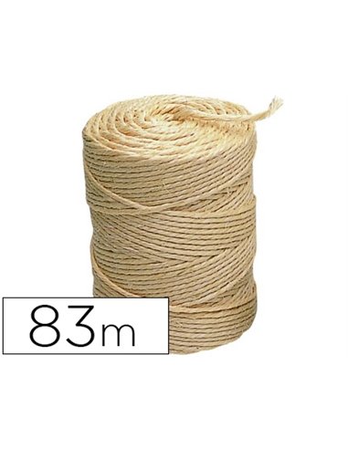 Ficelle sisal écologique liderpapel 2/3 fils idéal colis travaux manuels décoration rouleau 1/2kg longueur 83m écru.