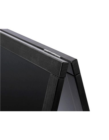 Tableau sol noir liderpapel bois hôtellerie chevalet double face marqueur type craie 75x135x52cm.