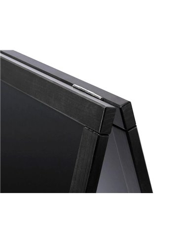 Tableau sol noir liderpapel bois hôtellerie chevalet double face marqueur type craie 55x85x52cm.