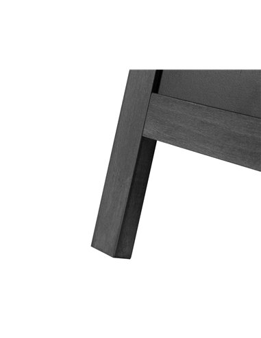 Tableau sol noir liderpapel bois hôtellerie chevalet double face marqueur type craie 55x85x52cm.