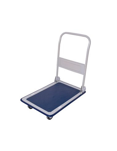 Chariot pliant 4 roues dossier rabattable plateforme tapis antidérapant charge maximale 300kg 16.2kg.