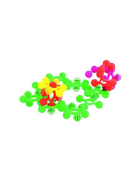 Fleurs a assembler vinco educational plastique souple et silencieux diametre 4 cm 190 pieces.