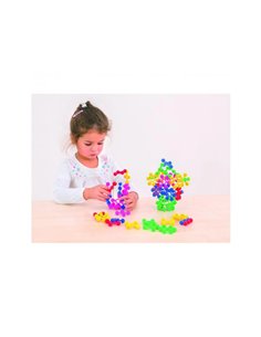 Fleurs a assembler vinco educational plastique souple et silencieux diametre 4 cm 190 pieces. 2