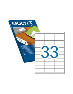 Lot de 3 300 étiquettes blanches à bords droits, format 70 x 25,4 mm, avec adhésif permanent, pour usages multiples