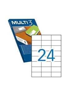 Lot de 2 400 étiquettes blanches à bords droits, format 70 x 37 mm, avec adhésif permanent, pour usages multiples