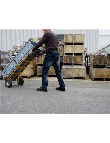 Diable viso manutention 1100x461x55mm pelle acier roues caoutchouc charge maximale 200kg.