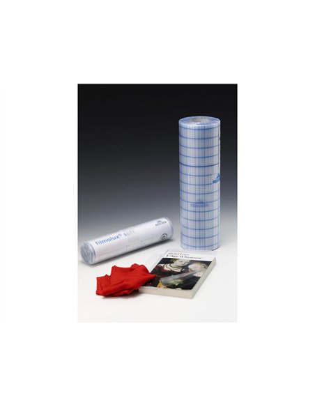 Film filmolux pvc adhesif repositionnable couverture livre rouleau dim. 25mx610mm.