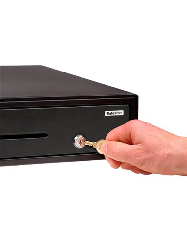 Tiroir caisse safescan sd-4141 acier robuste tiroir pvc ouverture par pression 12 compartiments 410x115x415mm.