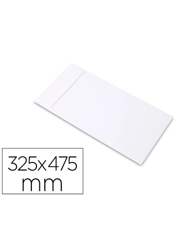 Pochette antalis plastique opaque co-extrudé indéchirable imperméable ouverture grand côté 325x475mm coloris blanc 500u.