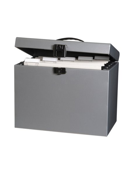 Mallette métallique Oxford Class N' Go Classic pour dossiers suspendus A4 - Solide et durable - 220 x 295 x 370 mm - Idéale pour