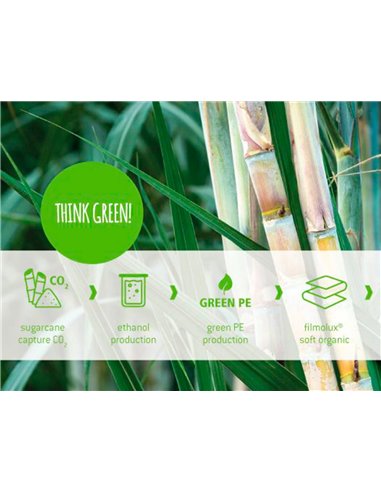 Film protecteur bio filmolux a base de polyethylene recyclable 25m x 50cm.