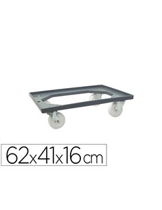 Plateforme a roulettes viso charge 250kg 4 roues pivotantes 62x41x16cm.