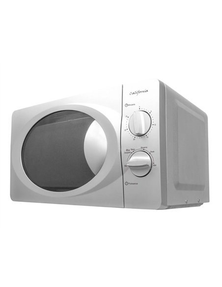 Micro-onde california programmateur mecanique 700w 2000ml 451x257x344mm coloris blanc.