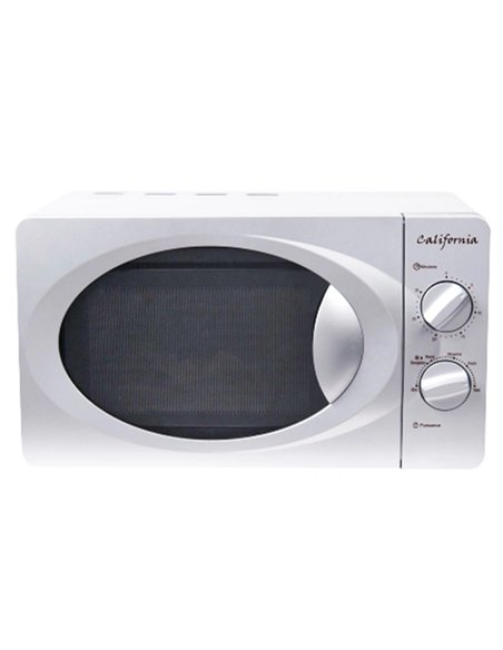 Micro-onde california programmateur mecanique 700w 2000ml 451x257x344mm coloris blanc.