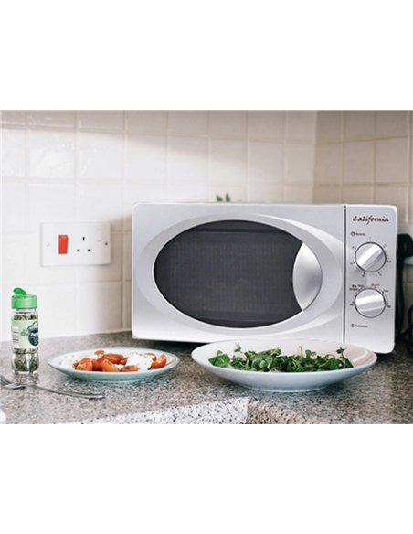 Micro-onde california programmateur mecanique 700w 2000ml 451x257x344mm coloris blanc.