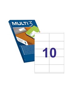 Lot de 1 000 étiquettes blanches à bords droits, dimensions 105 x 57 mm, avec adhésif permanent, pour usages multiples