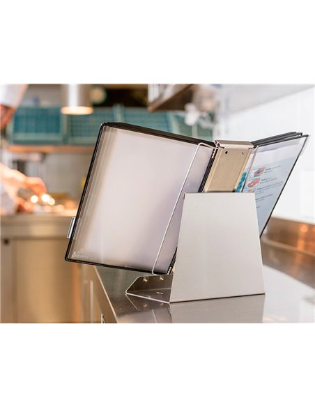Pupitre de consultation tarifold antimicrobien format a4 10 poches blanc.