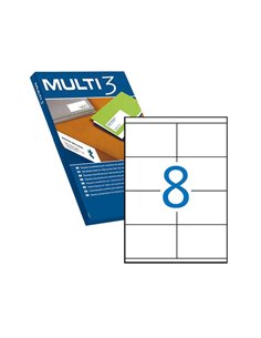 Lot de 800 étiquettes blanches à bords droits, dimensions 105 x 70 mm, avec adhésif permanent, pour usages multiples